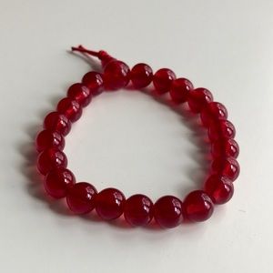 Vintage 90s power bead bracelet in red
